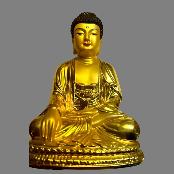 BEAUTIFUL IRON CAST BUDDHA - Picture 2 of 15